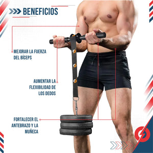 Ejercitador Fuerza Antebrazo Rodillo Fortalecedor