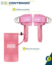 Cargar imagen en el visor de la galería, Tobilleras de Polea con Talonera Premium (Par) — Correa Doble Anillo para Glúteo
