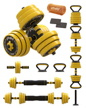 Cargar imagen en el visor de la galería, Mancuernas Ajustables 20kg 8 en 1 — Kit con Barra y Soportes para Casa
